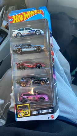 Hot Wheels Nightburnerz Pack of 5 Cars 1/64 Scale Toy Set Sierra Supra Subaru