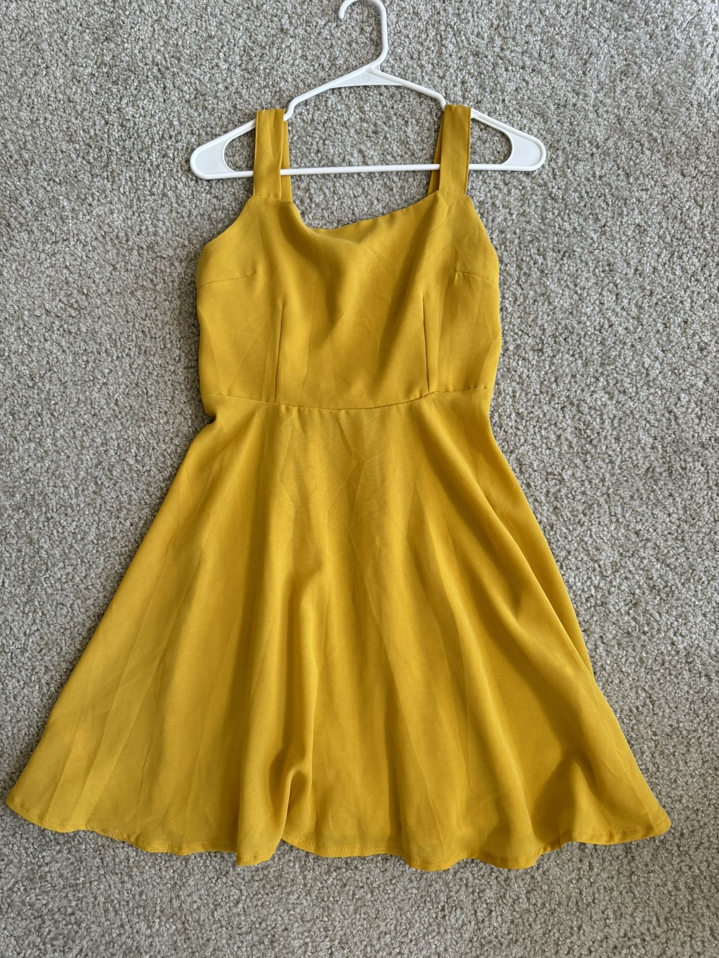 Yellow Short Sleeve Dress