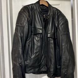 Motorcycle Jacket, Heavy Leather Large