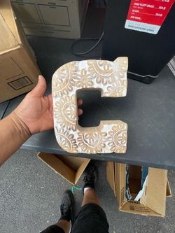 Decortive Wooden Star & Letter C