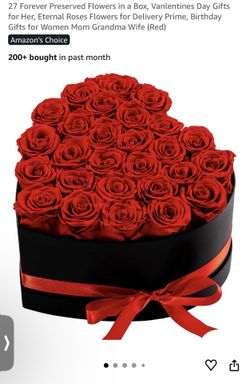 27 Forever Preserved Flowers in a Box, Vanlentines Day Gifts for Her, Eternal Roses Flowers for Delivery Prime, Birthday Gifts for Women Mom Grandma W
