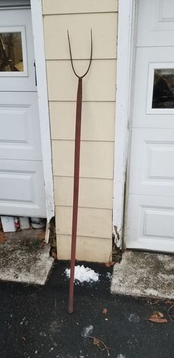 Vintage two prong hay pitch fork