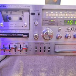 YORX Model M2681 Stereo Cassette /8 Track Receiver/Working Condition 