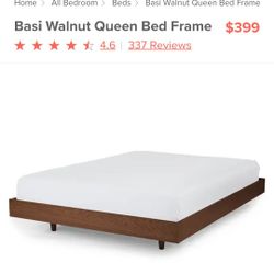 Basi Walnut Queen Bed Frame