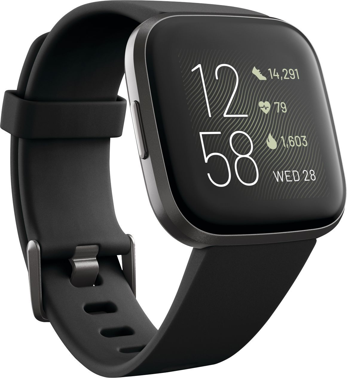 Brand New Fitbit Versa 2 Black Carbon Smartwatch
