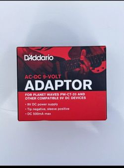 D'Addario AC-DC 9-Volt Adaptor (model PW-CT-9V)