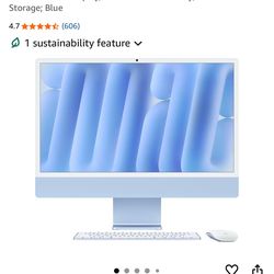 Apple 2024 iMac All-in-One Desktop Computer with M4 chip with 8-core CPU and 8-core GPU