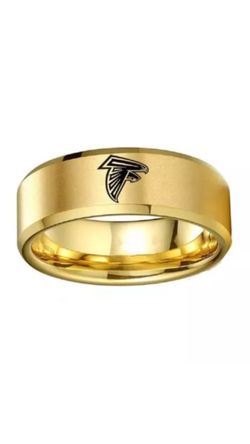 Gold Titanium Atlanta Falcons Ring
