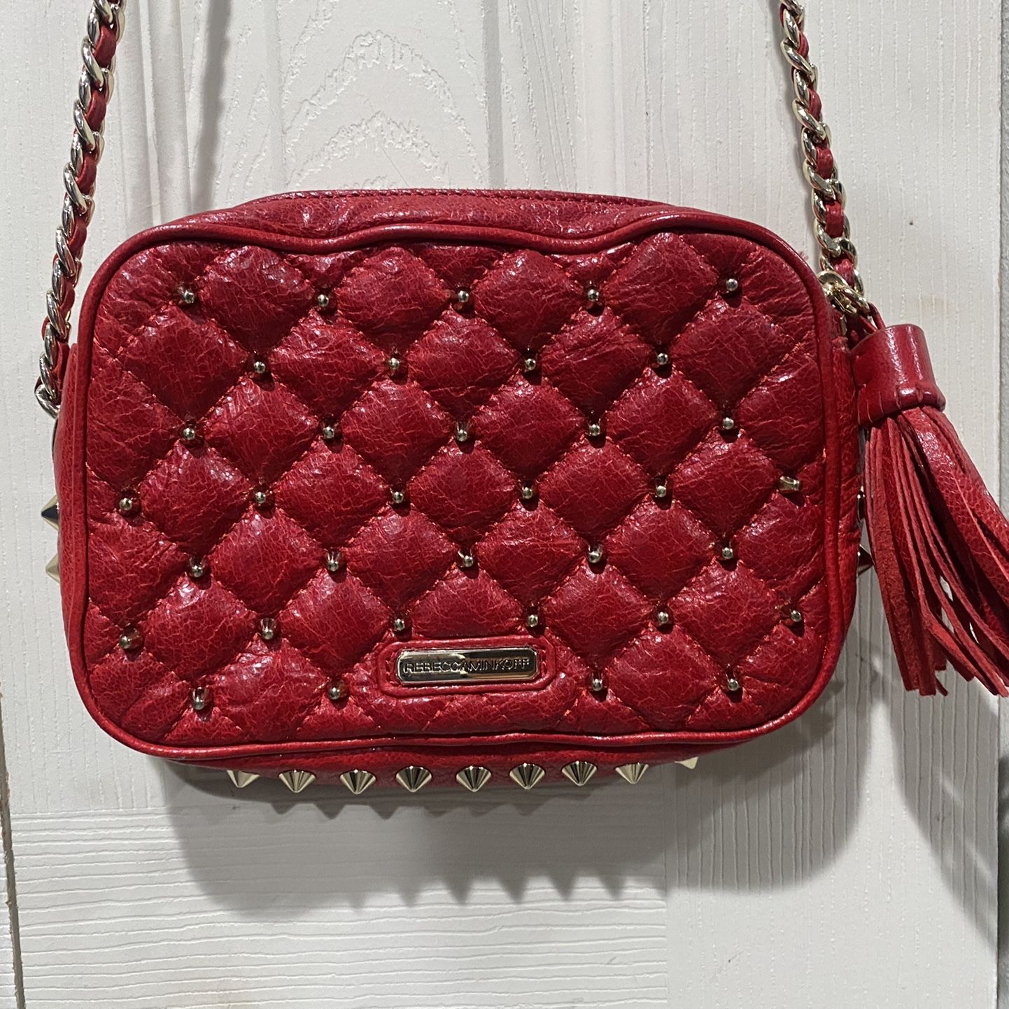 Rebecca Minkoff Red Studded Flirty Leather Women s Crossbody Bag for Sale in La Mirada CA OfferUp