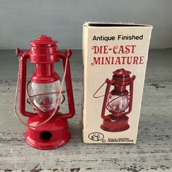 Vintage mini  Red lantern die cast metal collectible pencil sharpener New In Box  3 1/4” tall 