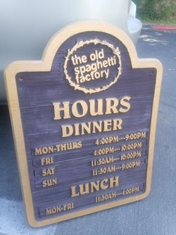 Vintage Old Spaghetti Factory Sign