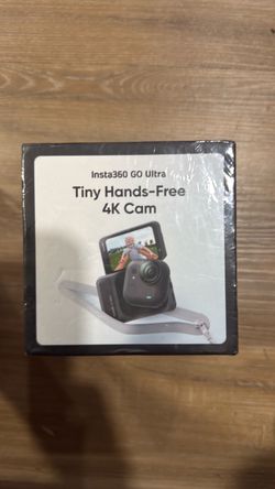 INSTA360” GO ULTRA Tiny HANDS-FREE 4K CAM. BLACK.. sealed package… $330