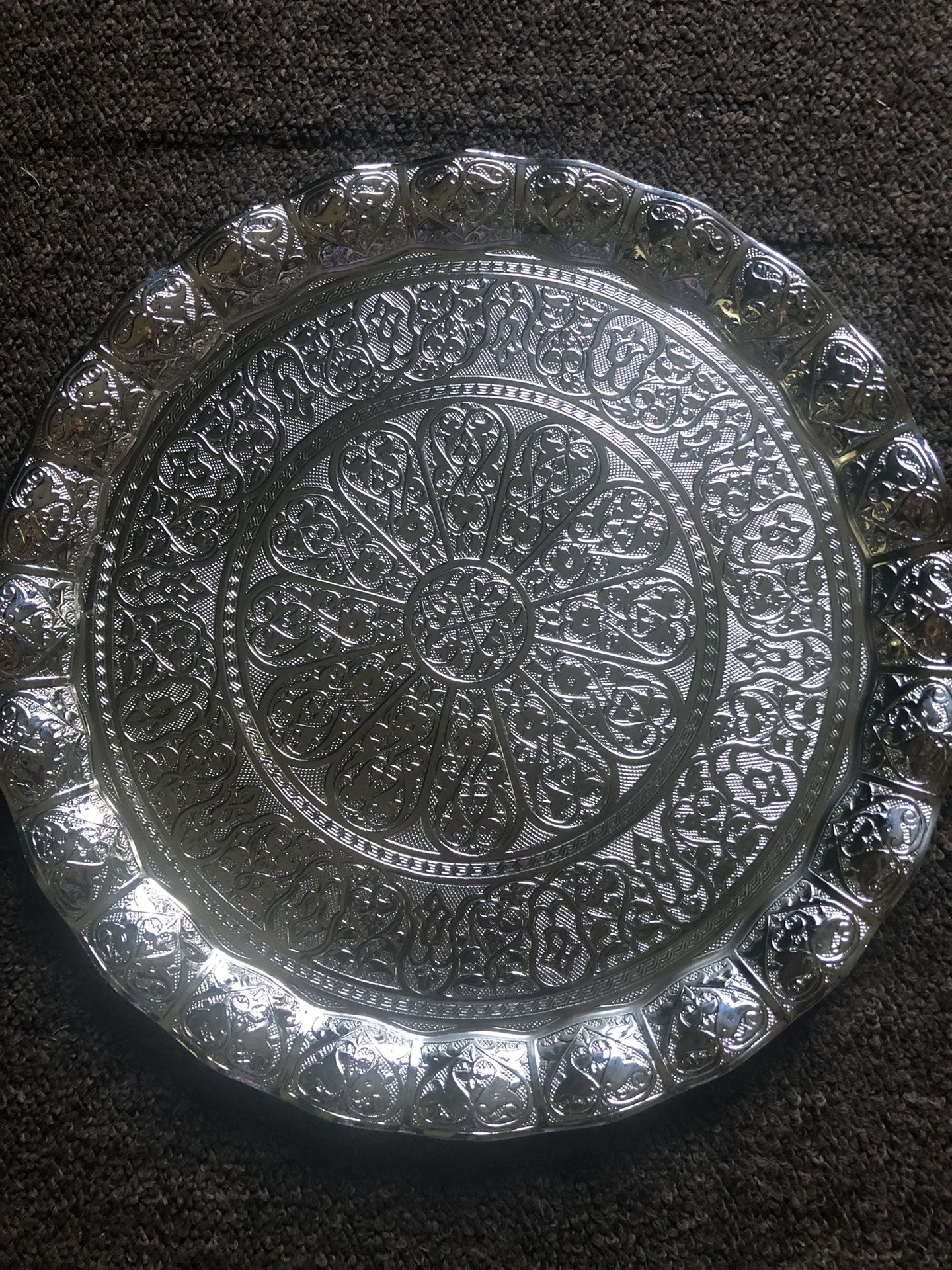 Silver Tray Made In Turkey πΉπ· 13x13