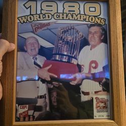 Framed Limited Edition 1980 World Champion Phillies Photo 