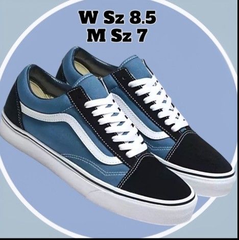 Unisex Vans Sneakers - Blue, Navy & White M 7 / W 8.5