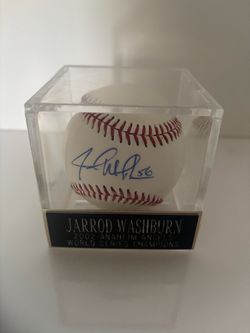 2002 Jarrod Washburn Angels Autographed Baseball