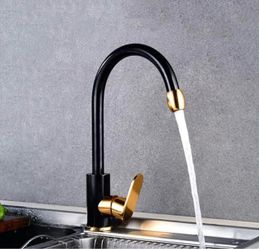 Kitchen Black/Silver Sink Faucet for Bar Farmhouse.