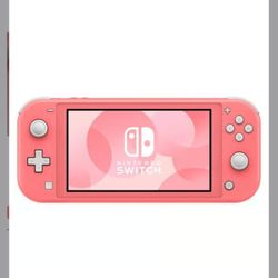 Nintendo Switch Lite Coral With Mario Case