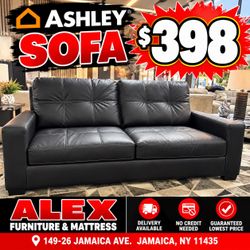 Ashley Black Leather Sofa