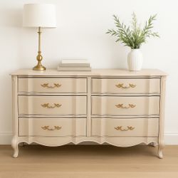 6 Drawer Tan Dresser 
