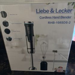 New Cordless handheld blender by Liebe & Lecker. USB cord
