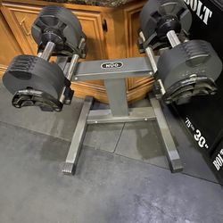 Nuo Adjustable Dumbbells 5-50 With Stand 