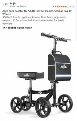 Aojin Knee Scooter with Storage Bag 8" Wheels. For leg injuries.