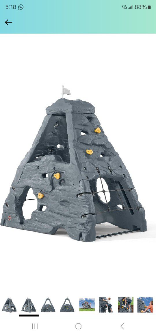 Step2 Skyward Summit for Kids, Climbing Wall Playset for Toddlers, Ages 4 –8 Years Old, Easy to Assemble Kids Outdoor Playground for Backyard

