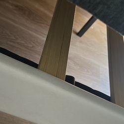 Faux Suede White King Bedframe