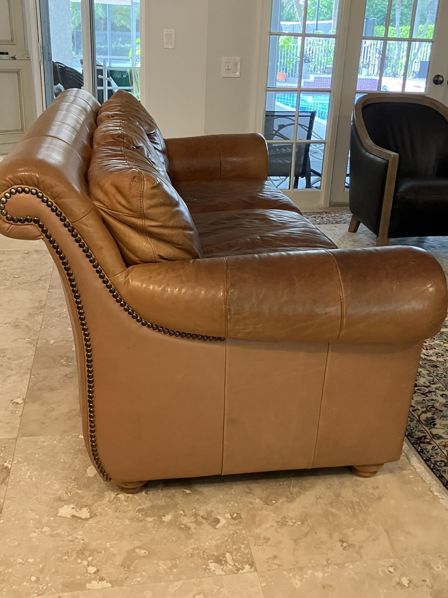 Brown Leather Couch