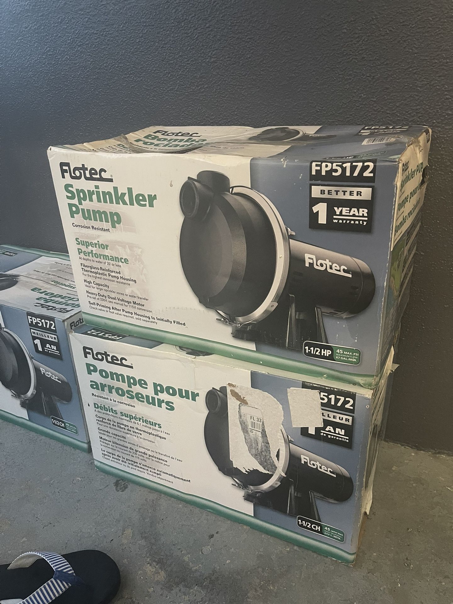 3 Pomp For The Sprinkler New Never Used