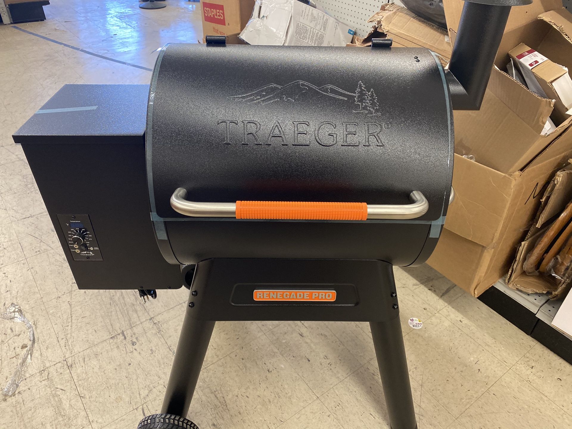 Traeger TFB38TOD Renegade Pro Wood Pellet Grill, Black/Orange with