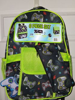 6 Piece Gaming Backpack Set