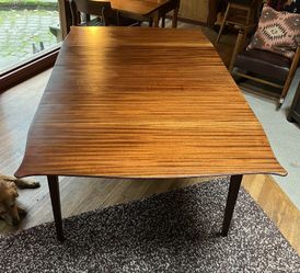 Beautiful Refinished Dining Table Converts To Desk + Chairs