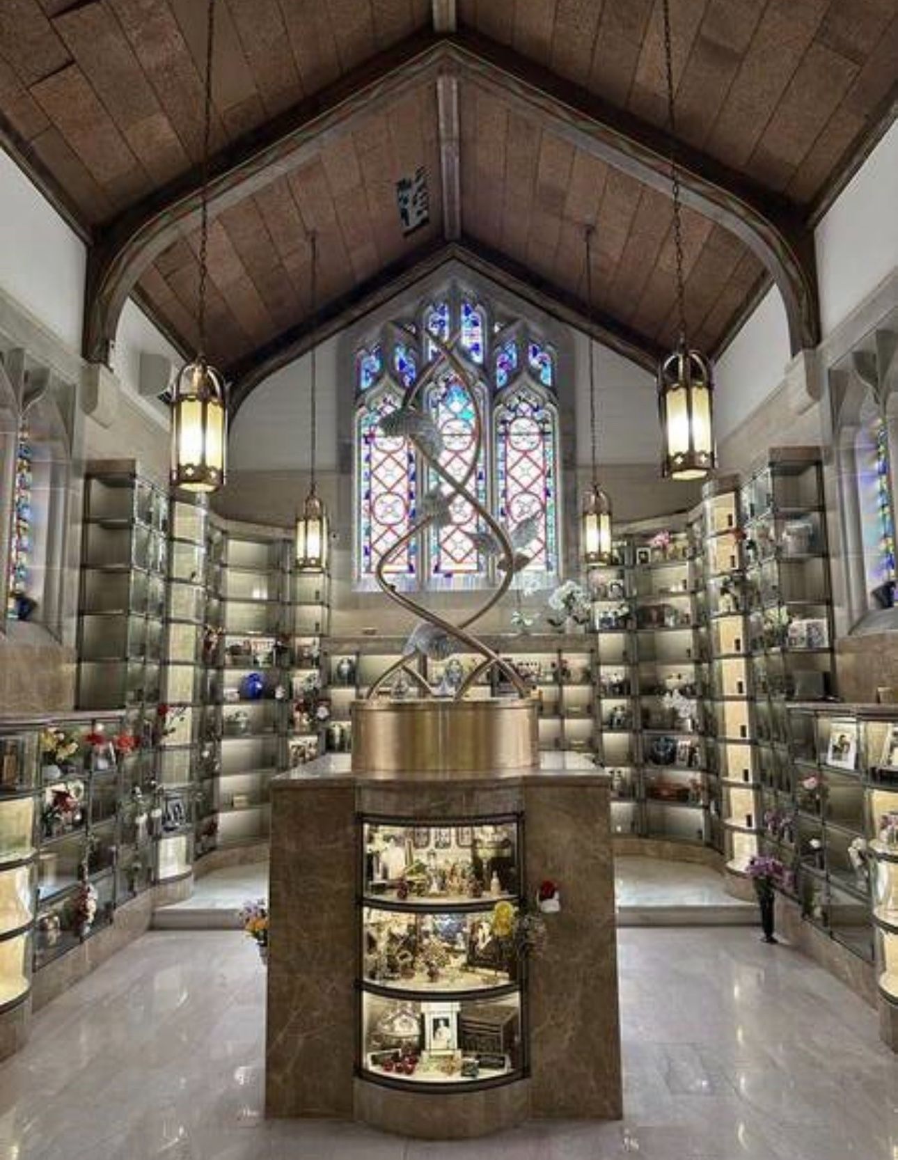 Beautiful Glass-Front Double Niche – Prestigious Final Resting Place