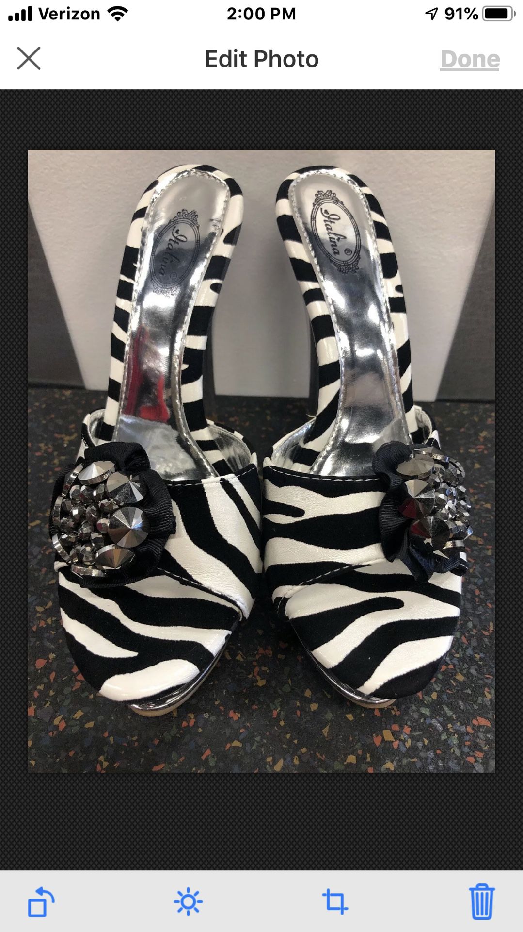 Zebra print Platform high heel