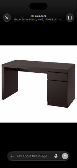 IKEA Malm black desk (2)