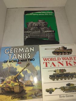 WWII Tanks 3 Book Lot German Tanks World War Two Eric Grove George Forty Senger