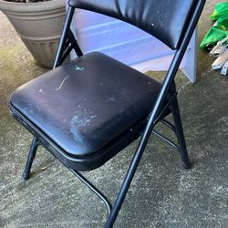 Heavy Duty Fold Out Black Cushion Chairs