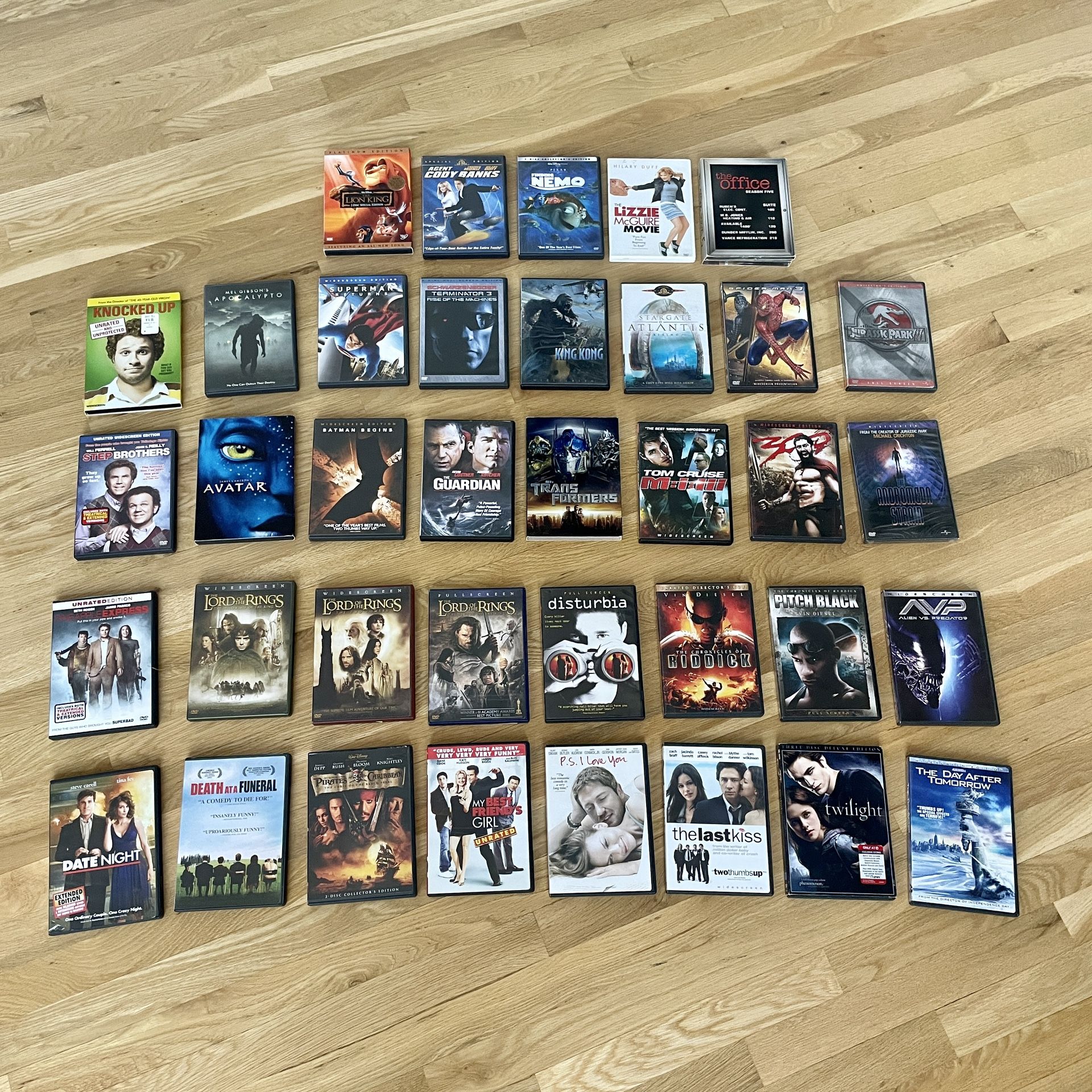 Lot of 36 DVD Movies + Season 5 The Office