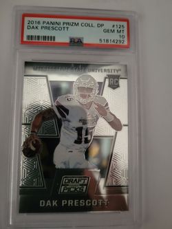 2016 Prizm Draft Picks RC Rookie Dak Prescott  Dallas Cowboys PSA 10