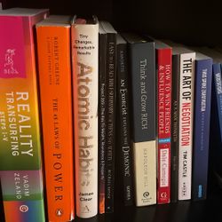  18 Brand New Books + Book Shelf