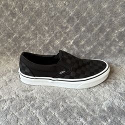 Vans Black Checkered Slip-on In Mens Size 5, Womens Size 6.5