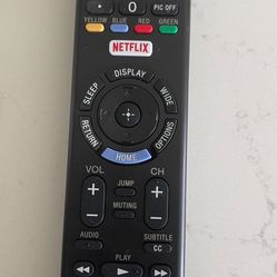 Sony Bravia Smart TV remote.