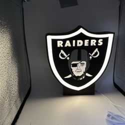 Las Vegas Raiders Illuminated Display – 3D Printed LED Lightbox for NFL Fans