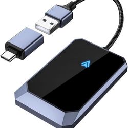 Android Auto Wireless Adapter for Factory Wired Android Auto - Instant Connection, Converts Wired to Wireless, Compatible with Android 10+ & Cars
