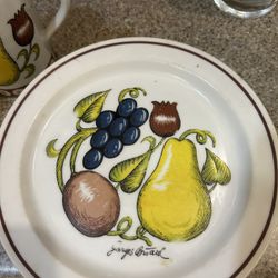 George Briars Plates (4).  Sugar  Bowl And Creamer 