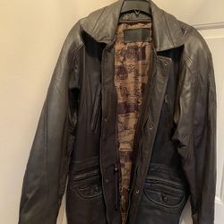   Genuine Leather Coat Jacket. Size 2XL