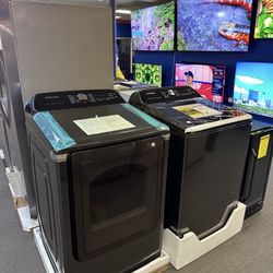 Samsung Black Washer And Dryer Set Large Capacity