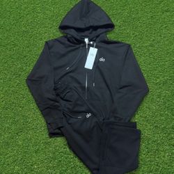 Alo Yoga men's black tracksuit set